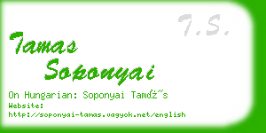 tamas soponyai business card